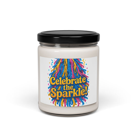 Celebrate the Sparkle! Scented Soy Candle — Festive Party Fragrance (9 oz)