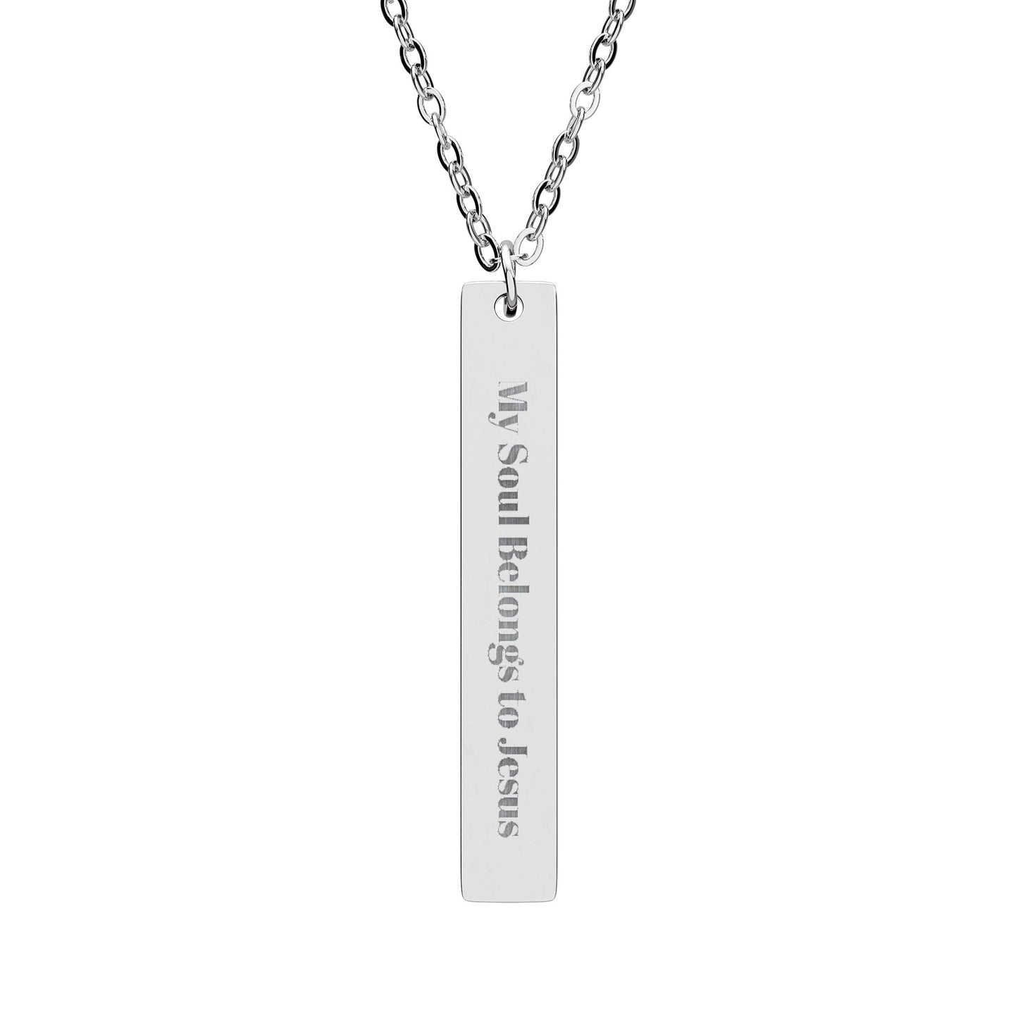 Personalized Vertical Bar Necklace - Custom Engraved Jewelry Gift