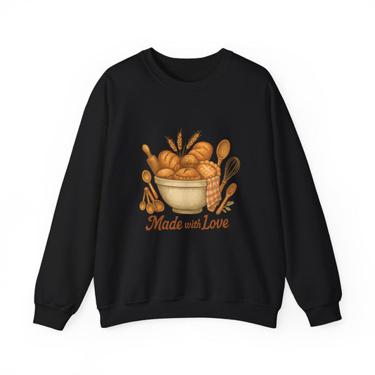 Made with Love Bakery Sweatshirt — Cozy Baking Crewneck
