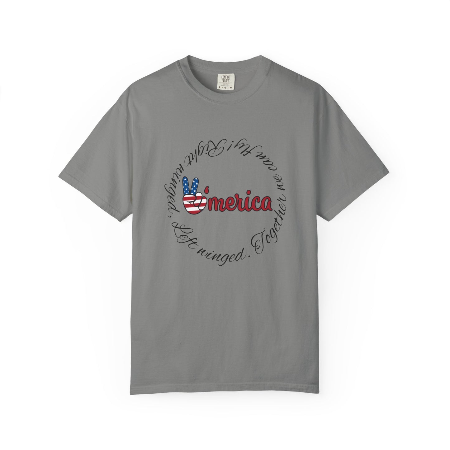 'Merica Patriotic T-Shirt — "Hand Raised" Statue of Liberty Graphic