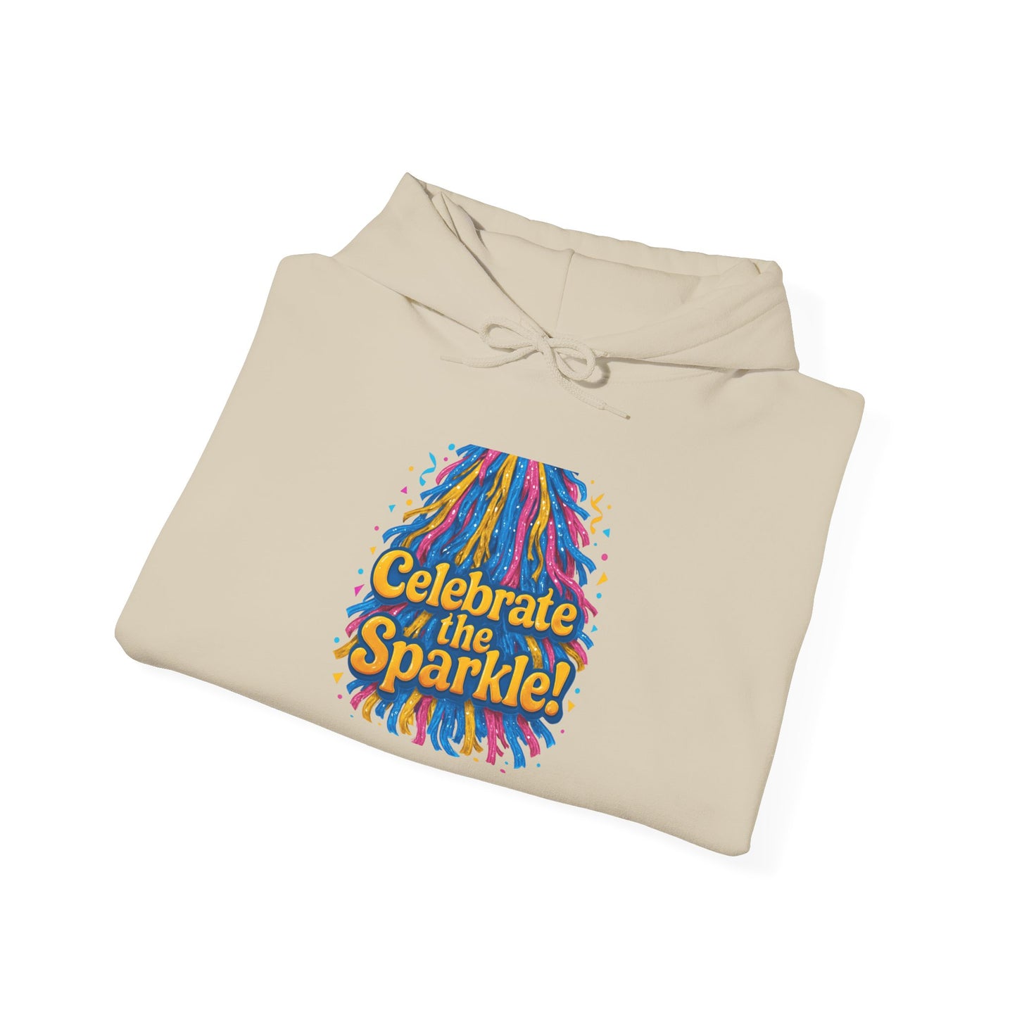 Celebrate the Sparkle Hoodie — Colorful Confetti Graphic Pullover