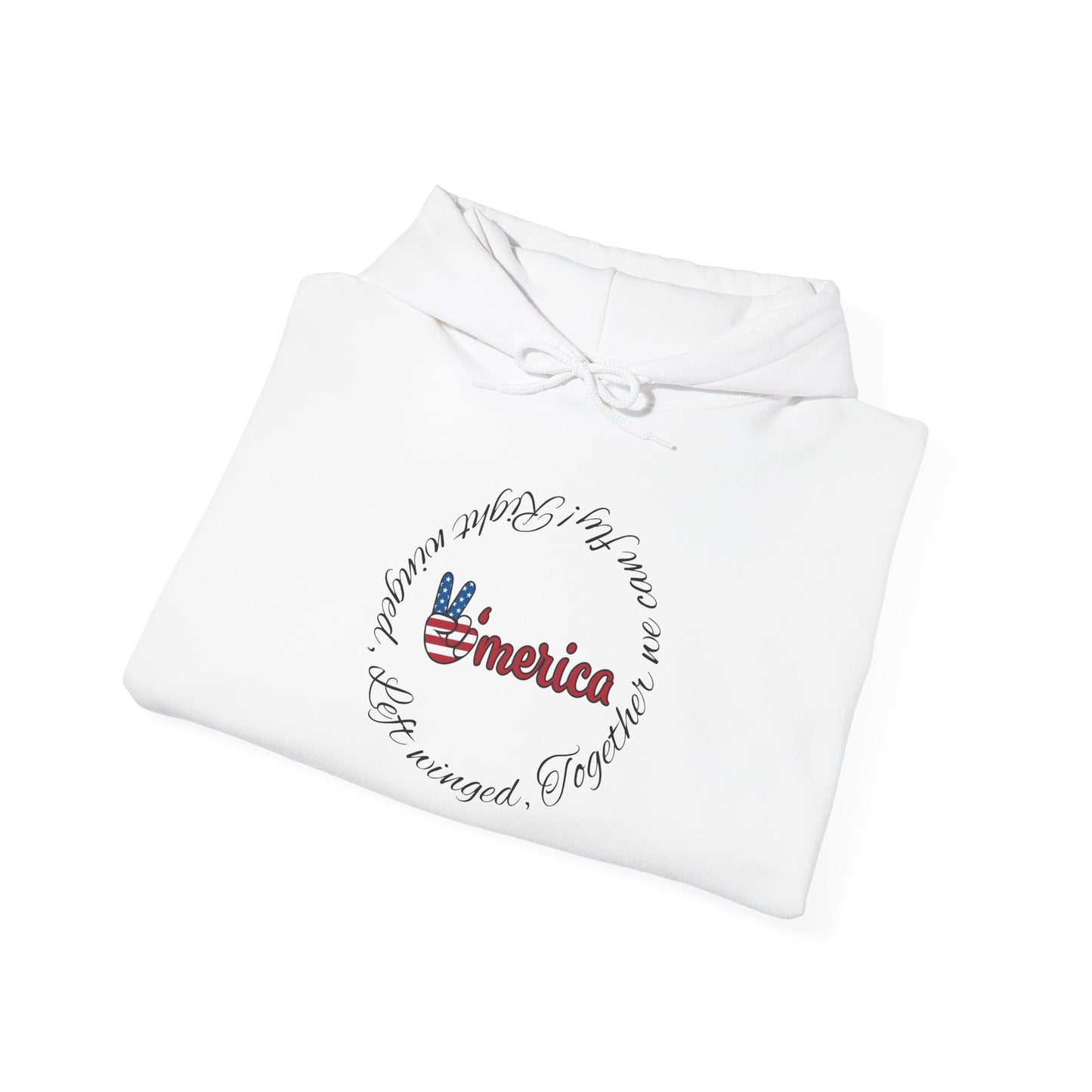 'Merica Peace Sign Hoodie - Patriotic USA Flag Graphic Sweatshirt