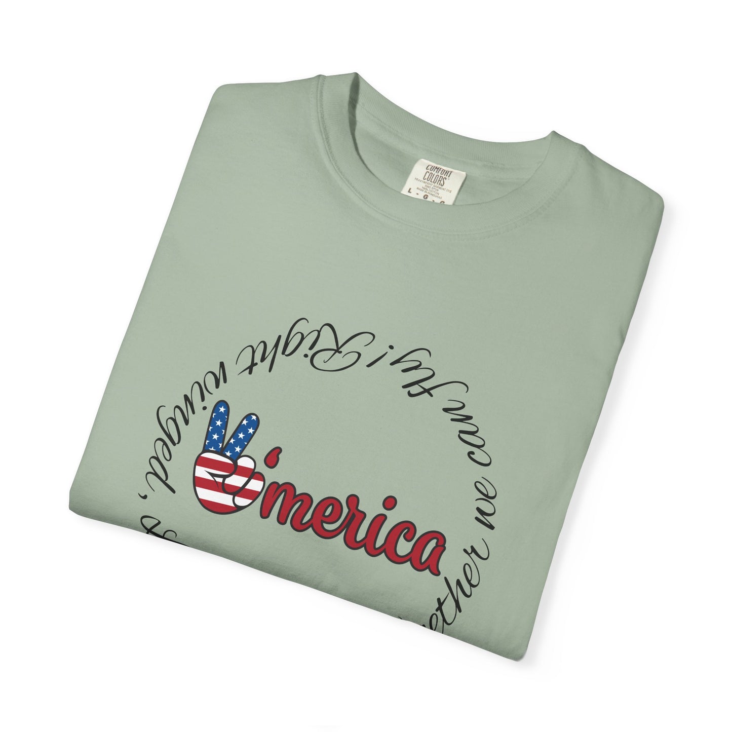 'Merica Patriotic T-Shirt — "Hand Raised" Statue of Liberty Graphic