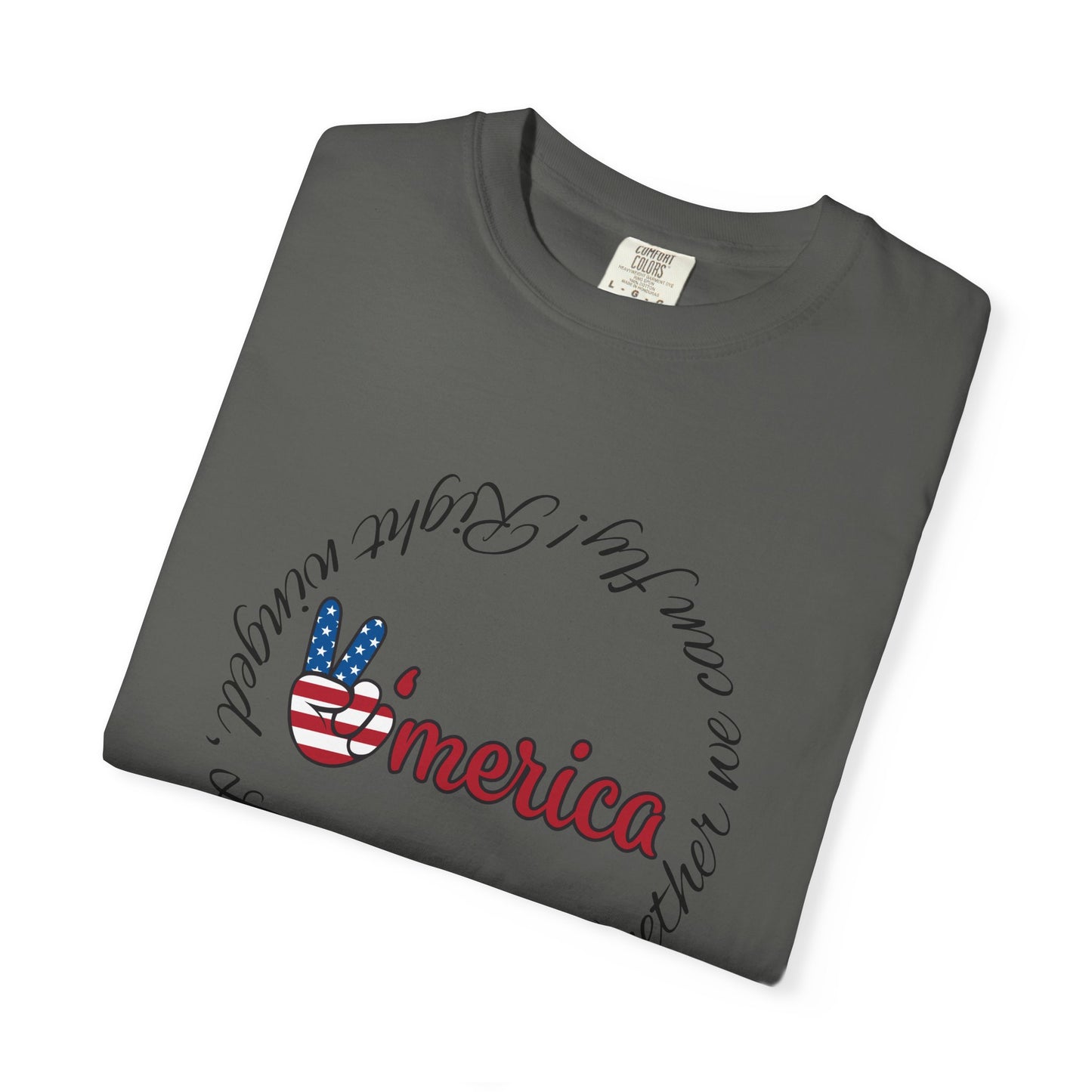 'Merica Patriotic T-Shirt — "Hand Raised" Statue of Liberty Graphic