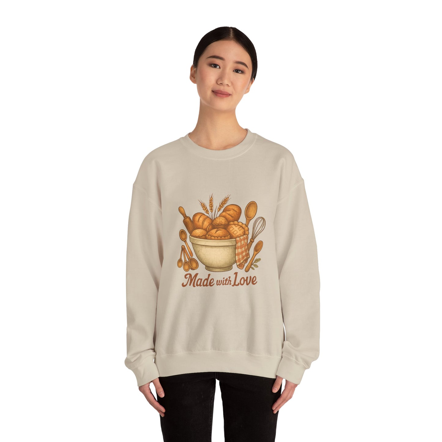 Made with Love Bakery Sweatshirt — Cozy Baking Crewneck