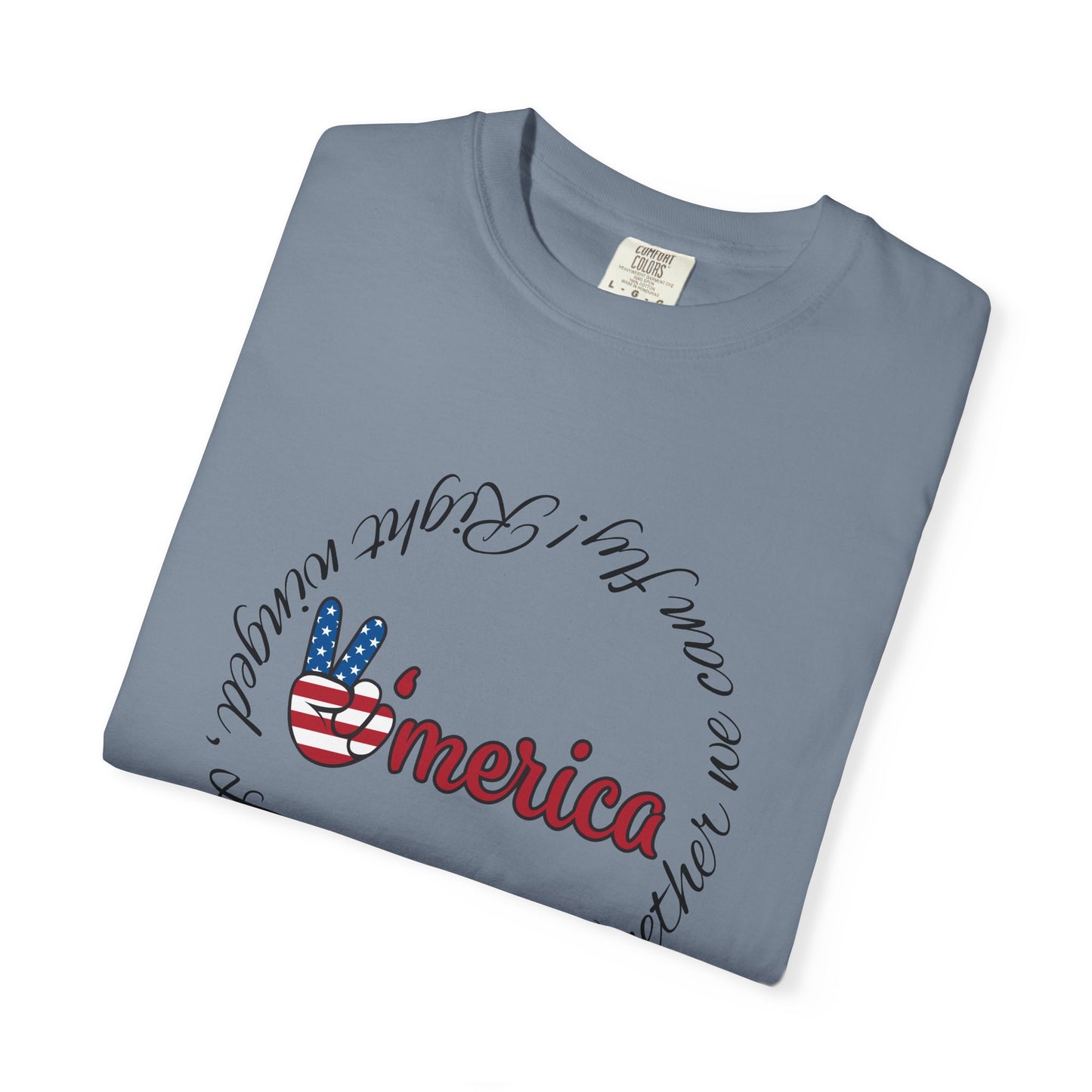 'Merica Patriotic T-Shirt — "Hand Raised" Statue of Liberty Graphic