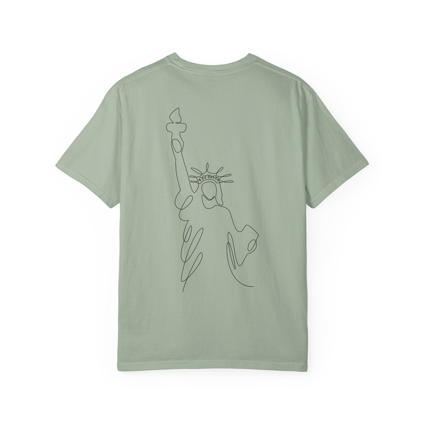 'Merica Patriotic T-Shirt — "Hand Raised" Statue of Liberty Graphic