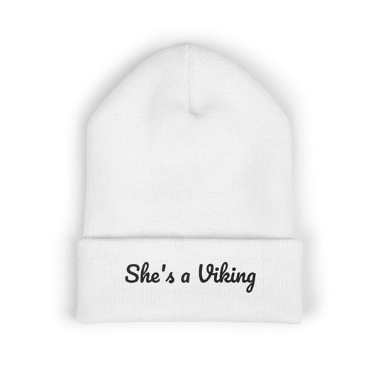 Viking Inspired Classic Cuffed Beanie - She's a Viking