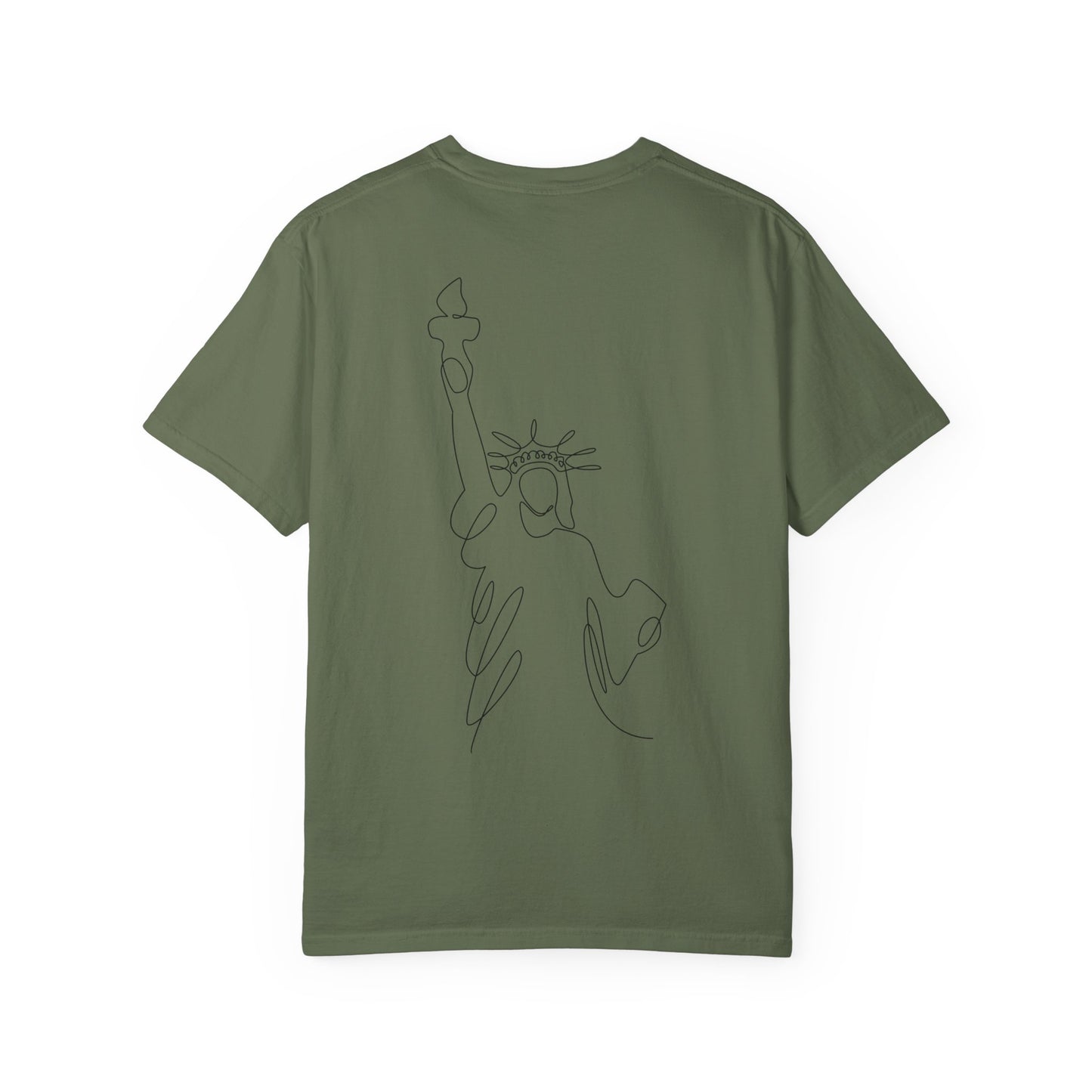 'Merica Patriotic T-Shirt — "Hand Raised" Statue of Liberty Graphic