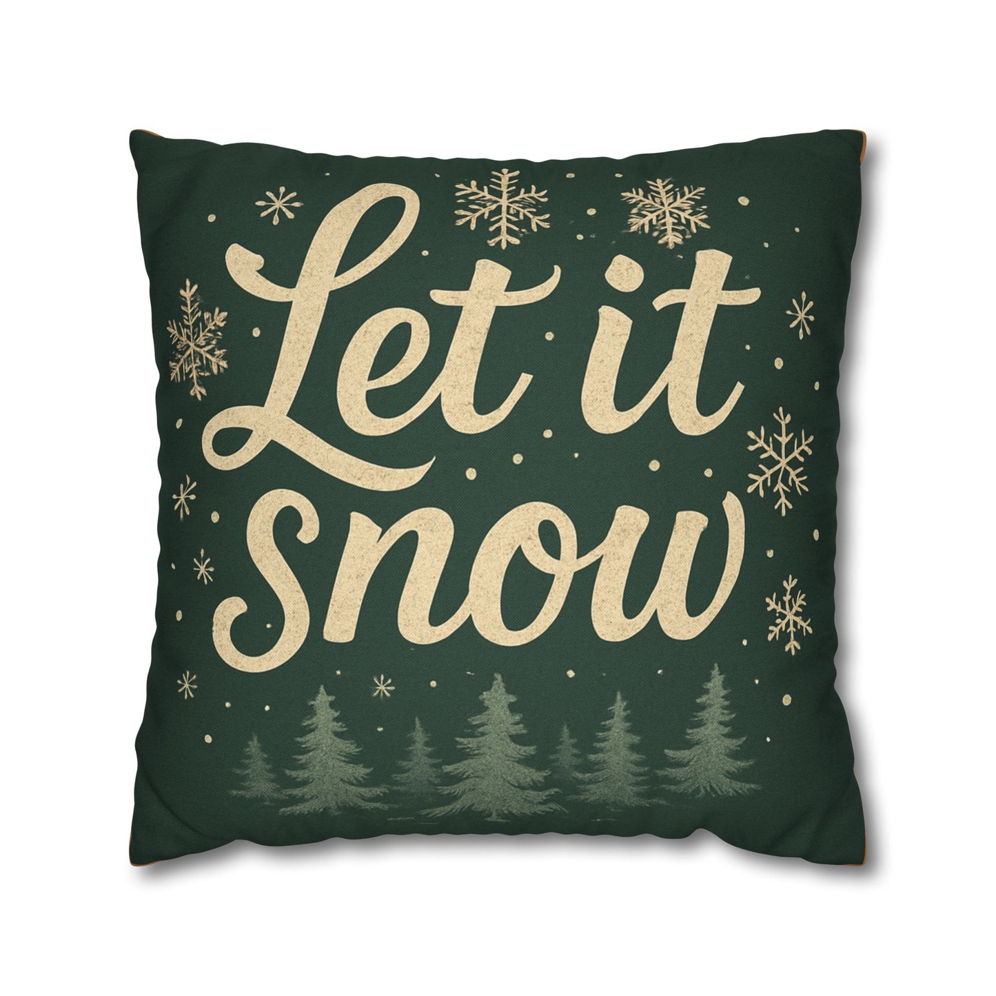 Holiday 'Let it Snow' Pillowcase - Cozy Decorative Cushion for Winter Decor