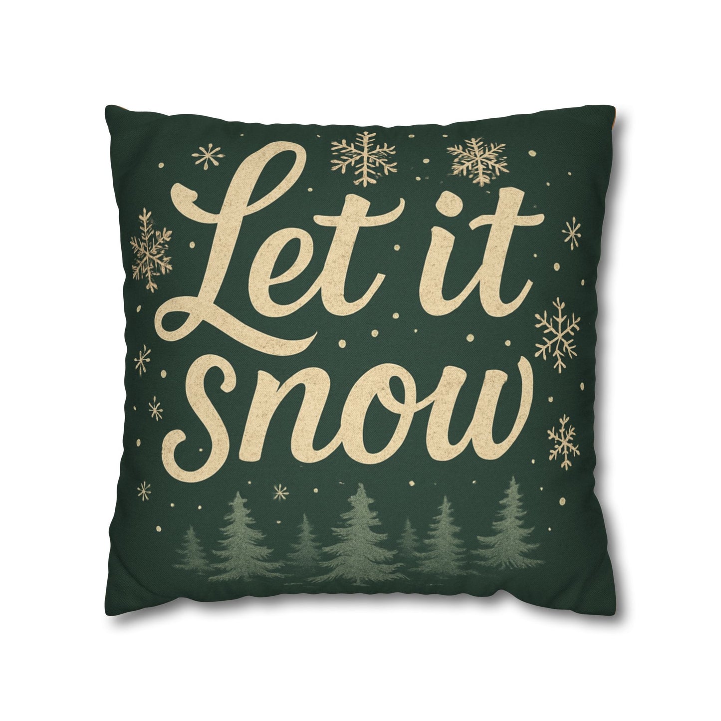 Holiday 'Let it Snow' Pillowcase - Cozy Decorative Cushion for Winter Decor