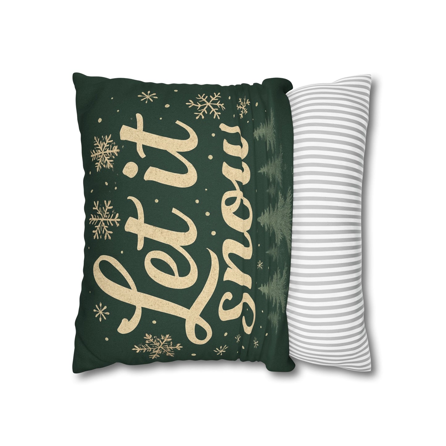 Holiday 'Let it Snow' Pillowcase - Cozy Decorative Cushion for Winter Decor