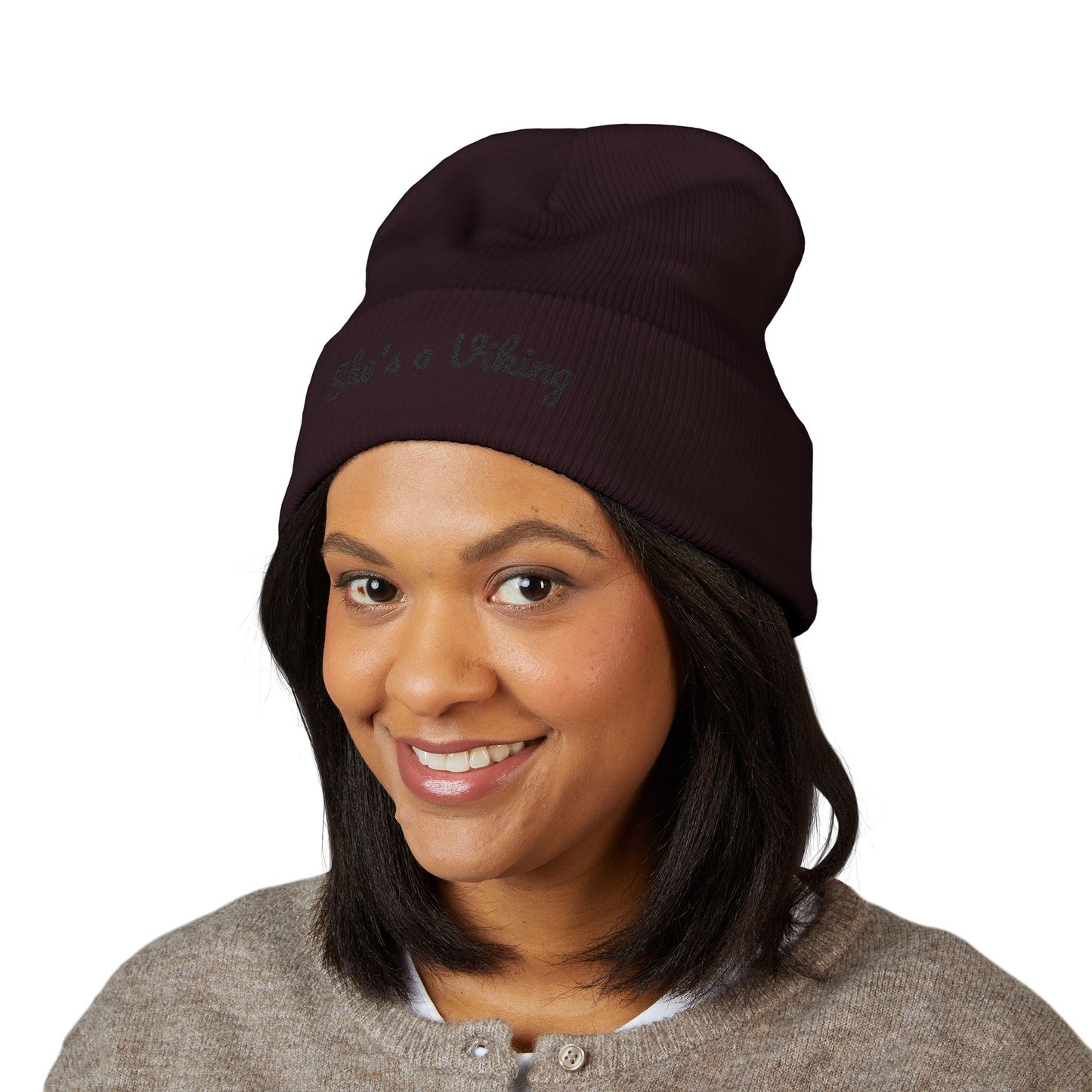 Viking Inspired Classic Cuffed Beanie - She's a Viking