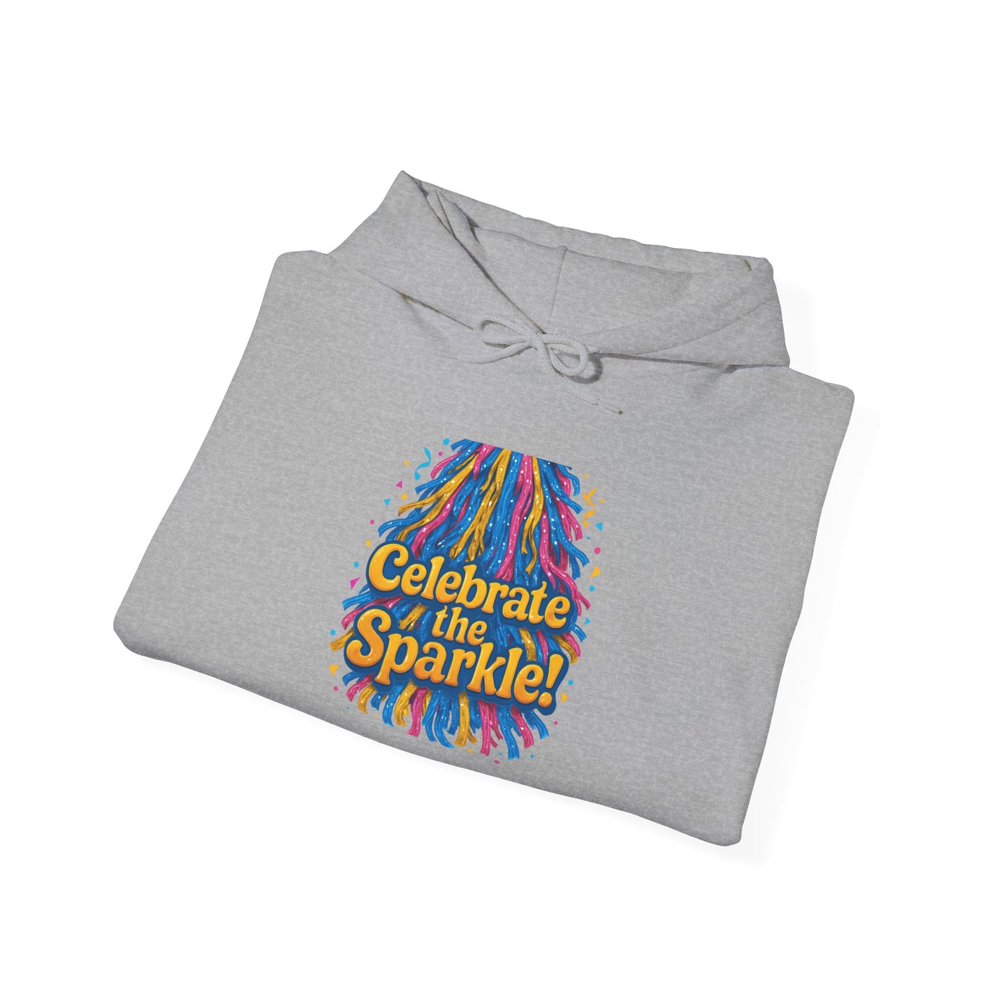 Celebrate the Sparkle Hoodie — Colorful Confetti Graphic Pullover