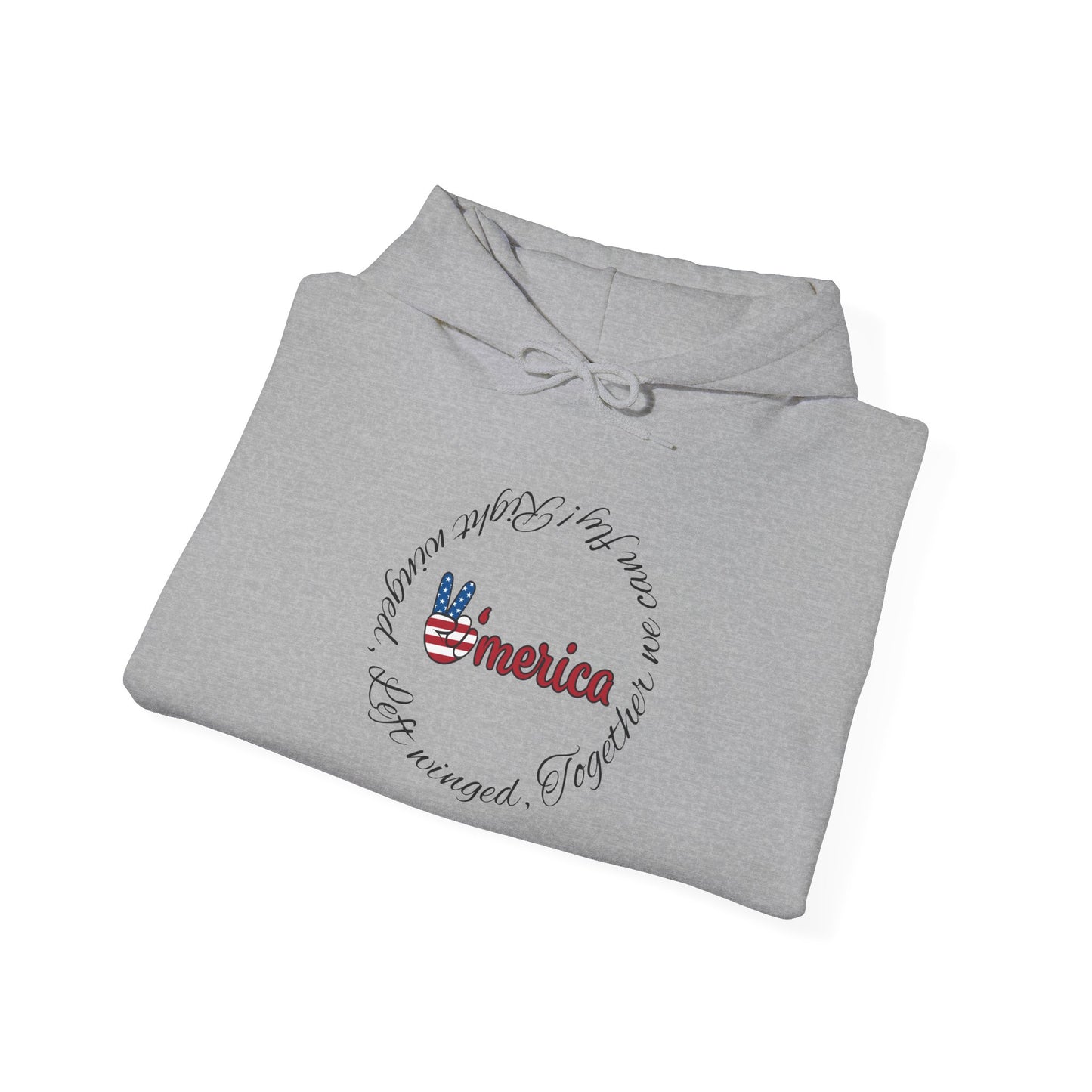'Merica Peace Sign Hoodie - Patriotic USA Flag Graphic Sweatshirt