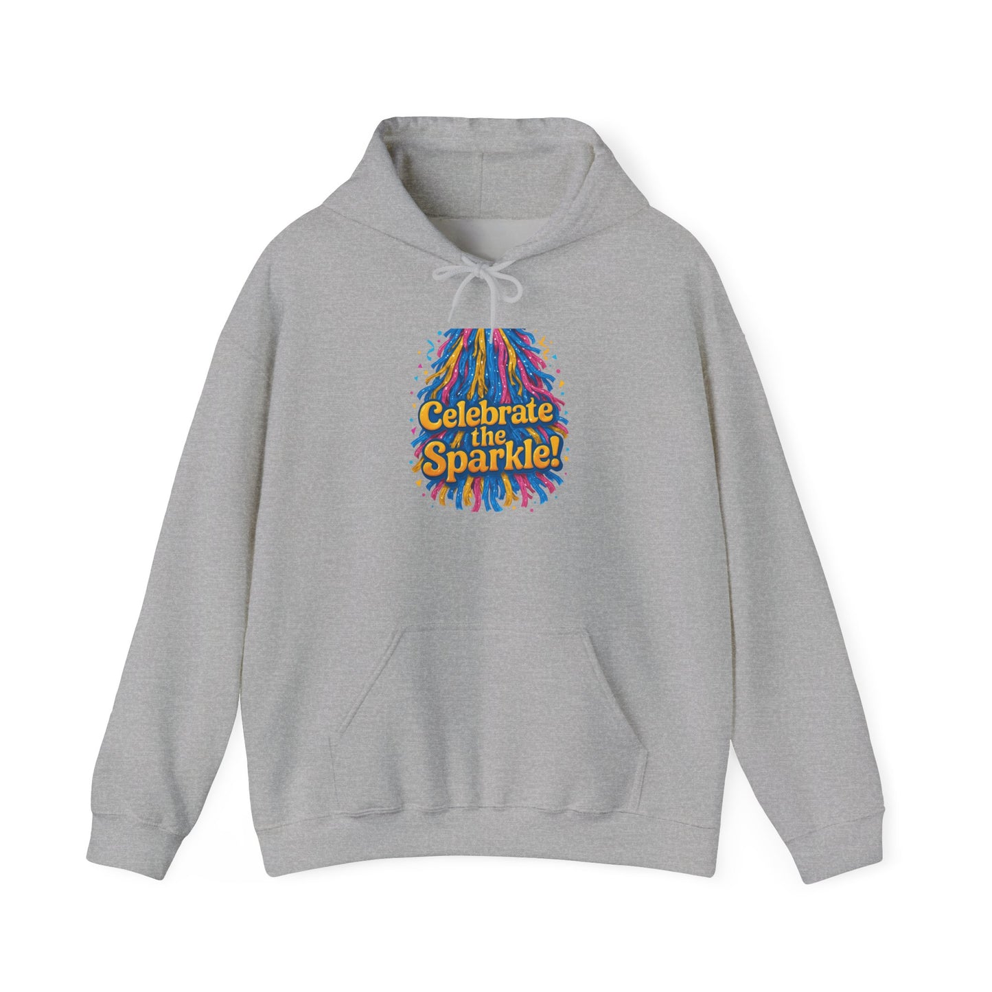 Celebrate the Sparkle Hoodie — Colorful Confetti Graphic Pullover