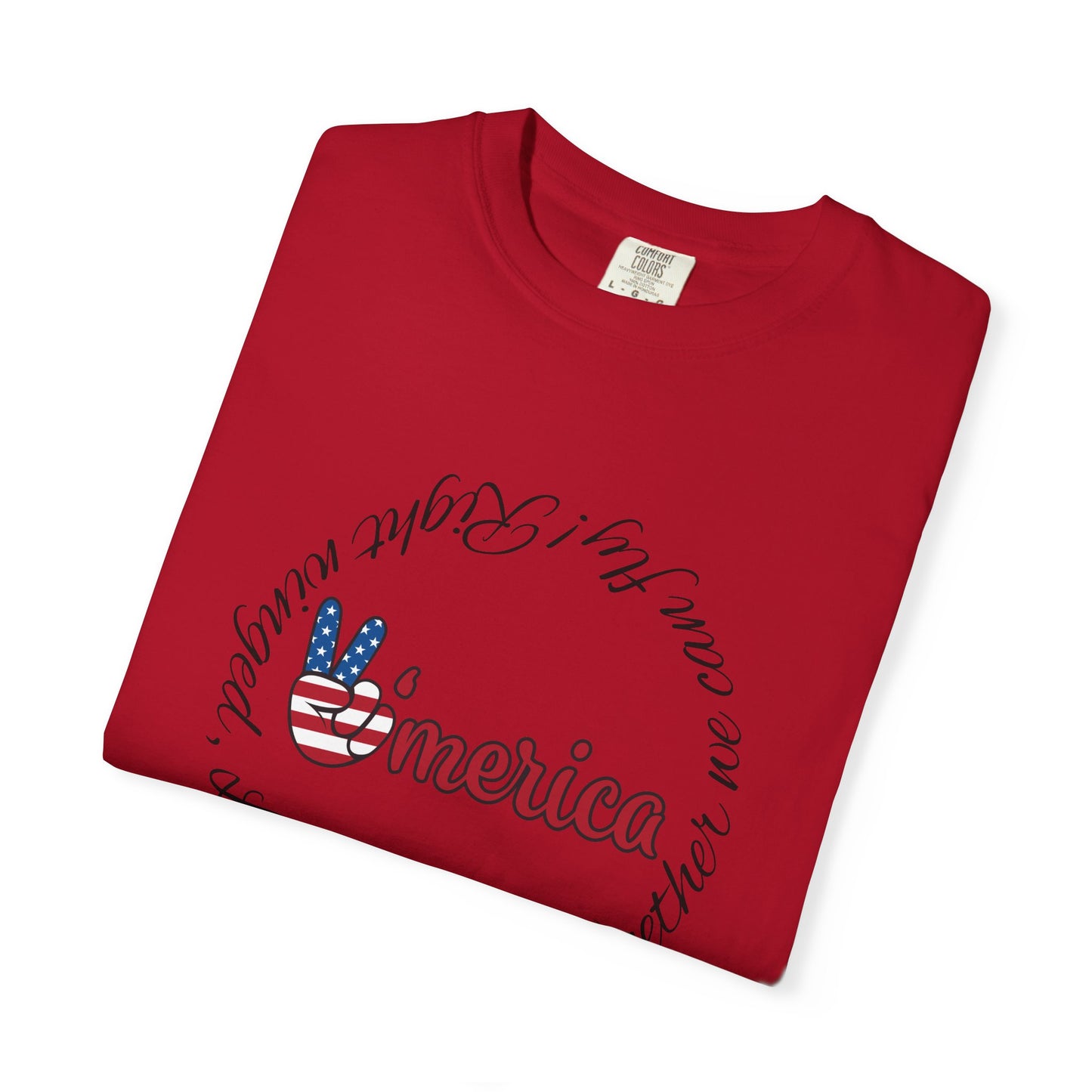 'Merica Patriotic T-Shirt — "Hand Raised" Statue of Liberty Graphic