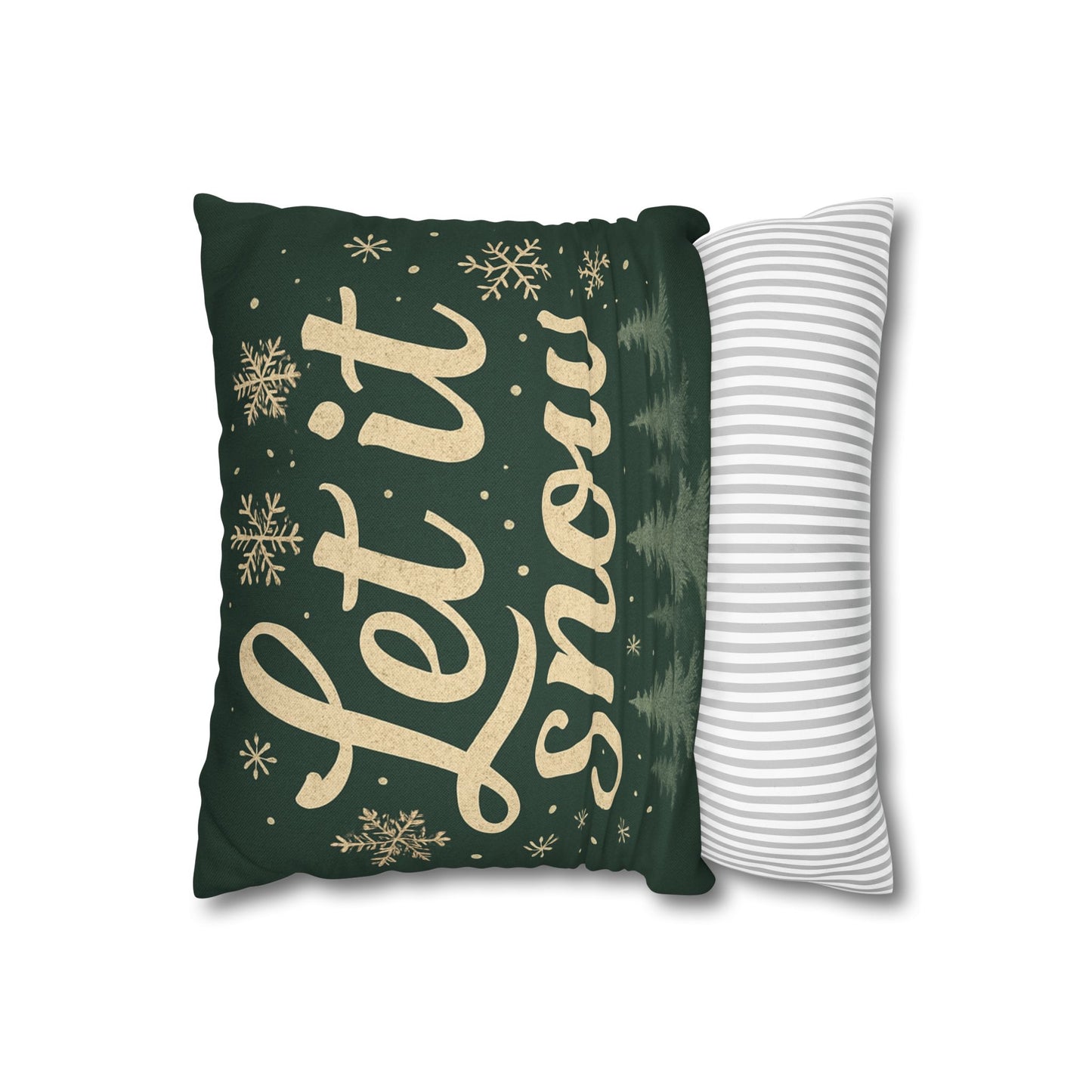 Holiday 'Let it Snow' Pillowcase - Cozy Decorative Cushion for Winter Decor