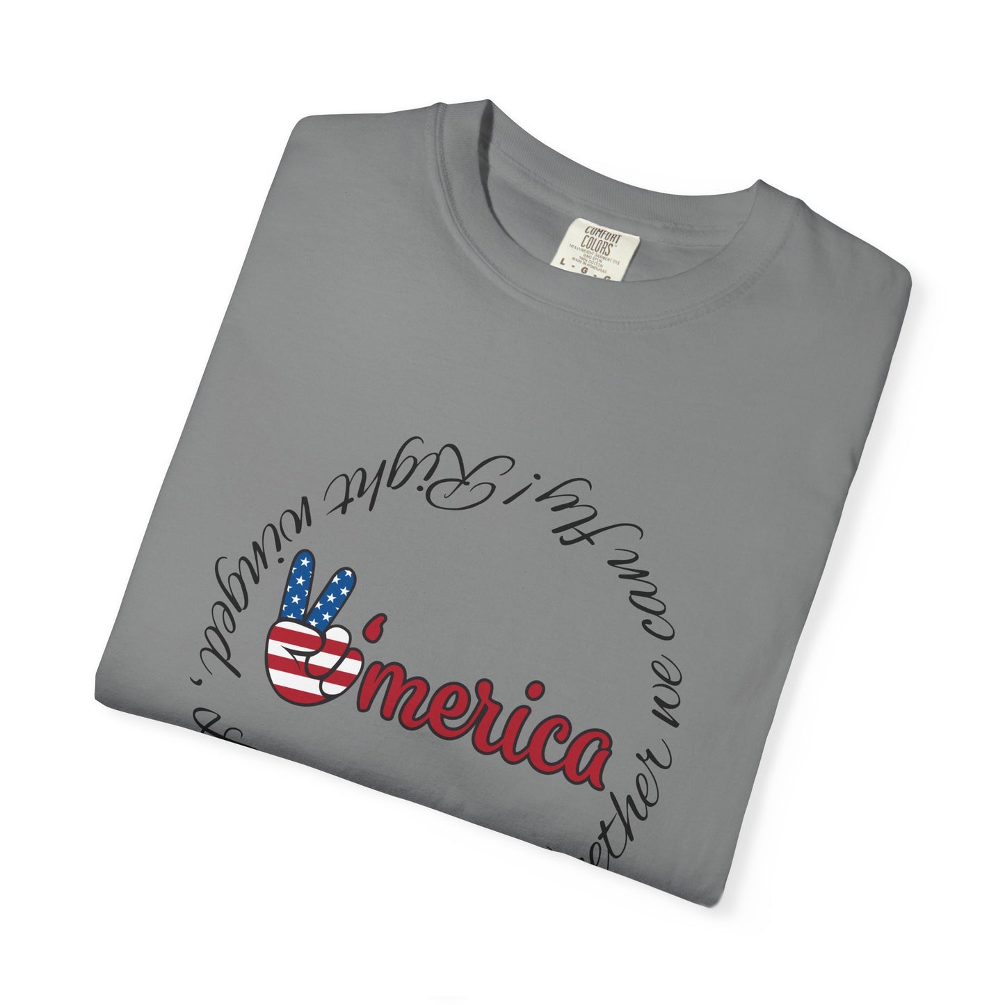 'Merica Patriotic T-Shirt — "Hand Raised" Statue of Liberty Graphic