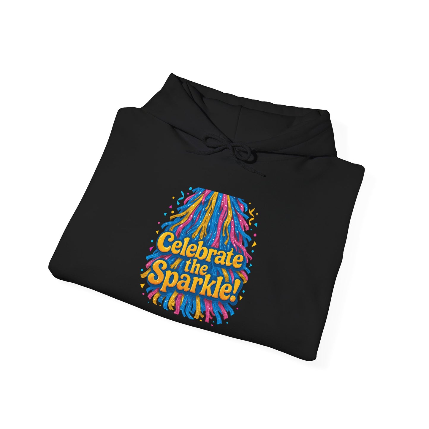 Celebrate the Sparkle Hoodie — Colorful Confetti Graphic Pullover