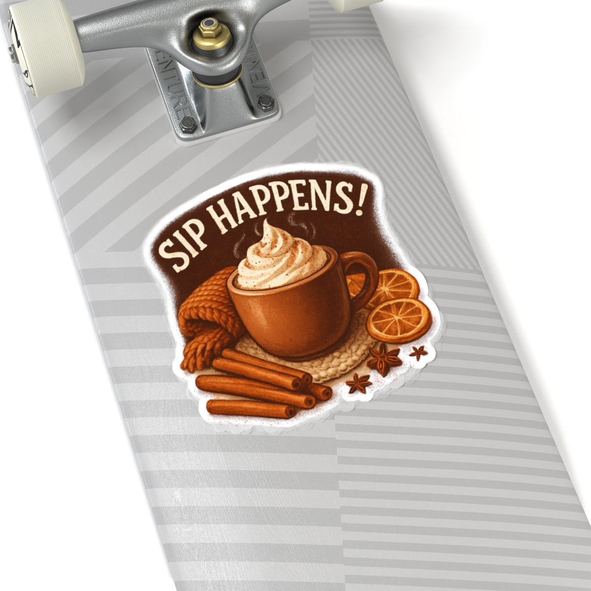 Sip Happens Coffee Stickers - Cozy Drink Inspired Kiss-Cut Stickers