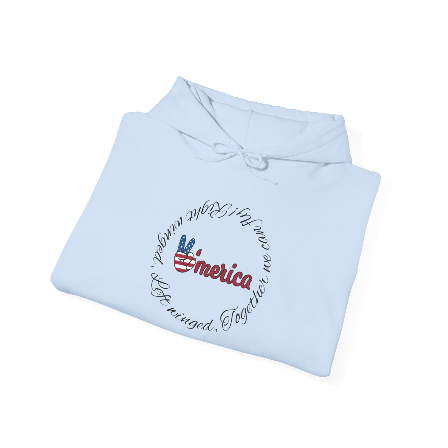 'Merica Peace Sign Hoodie - Patriotic USA Flag Graphic Sweatshirt