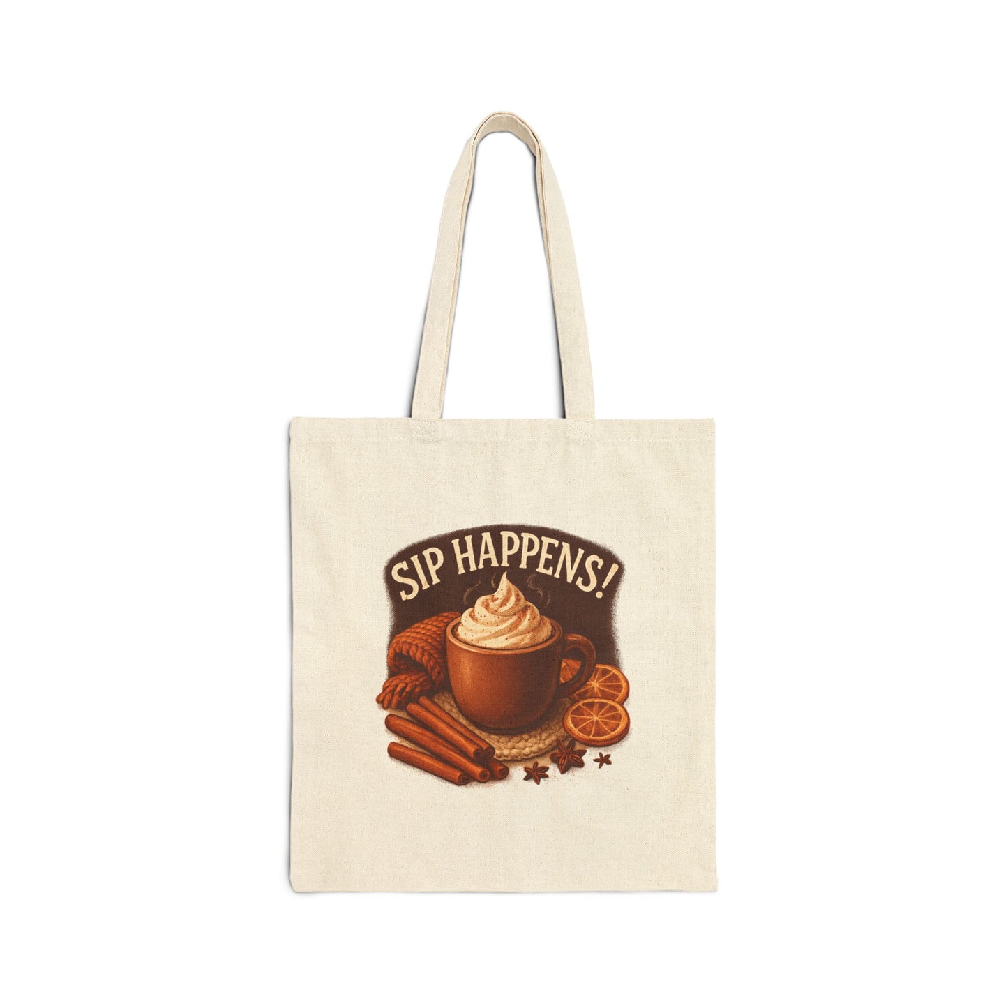 Sip Happens Coffee Canvas Tote Bag