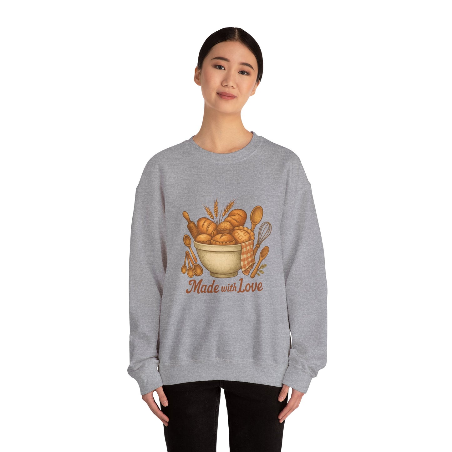 Made with Love Bakery Sweatshirt — Cozy Baking Crewneck