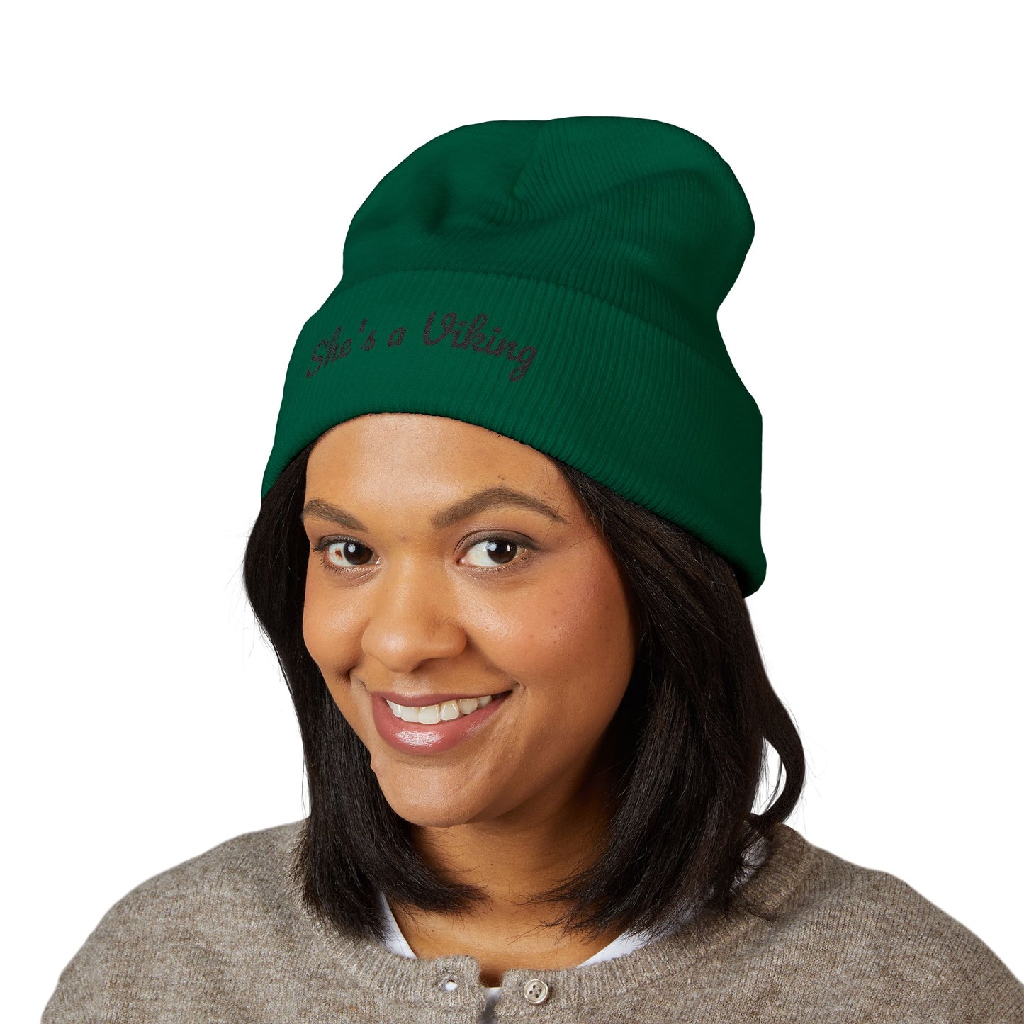 Viking Inspired Classic Cuffed Beanie - She's a Viking