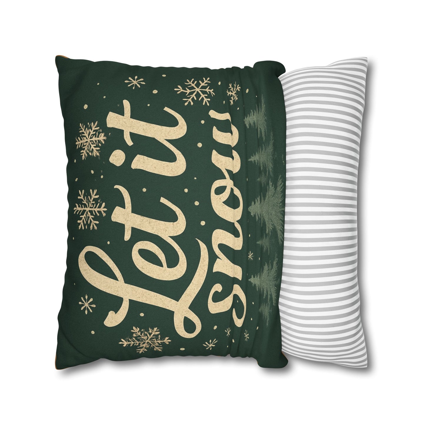 Holiday 'Let it Snow' Pillowcase - Cozy Decorative Cushion for Winter Decor
