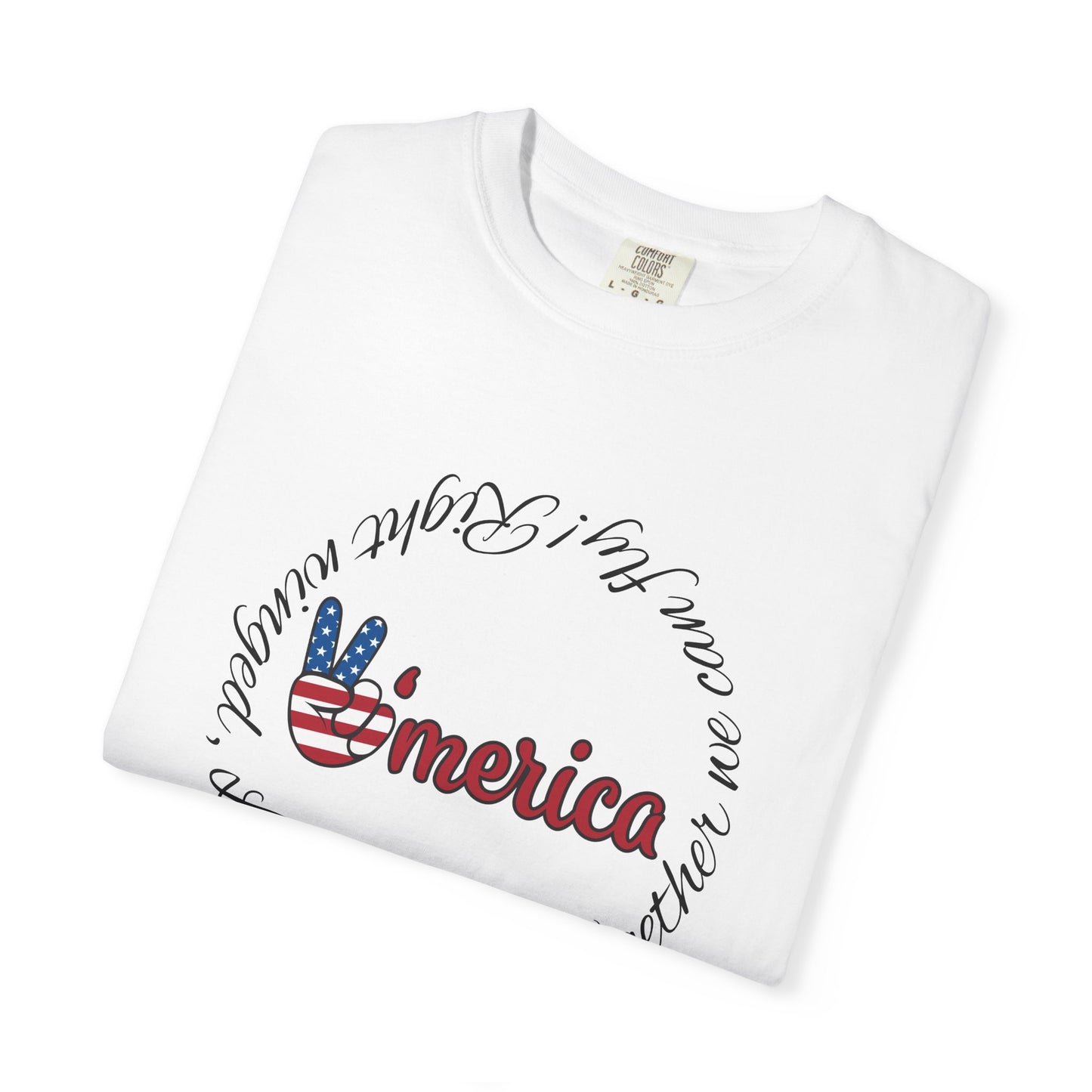 'Merica Patriotic T-Shirt — "Hand Raised" Statue of Liberty Graphic