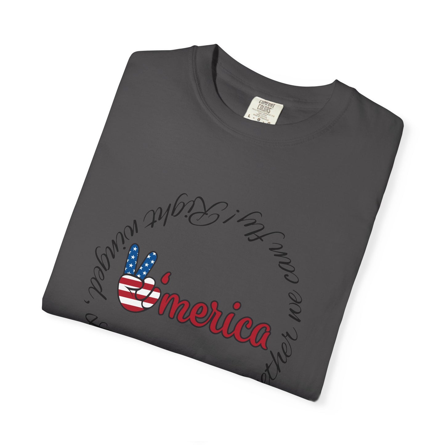 'Merica Patriotic T-Shirt — "Hand Raised" Statue of Liberty Graphic